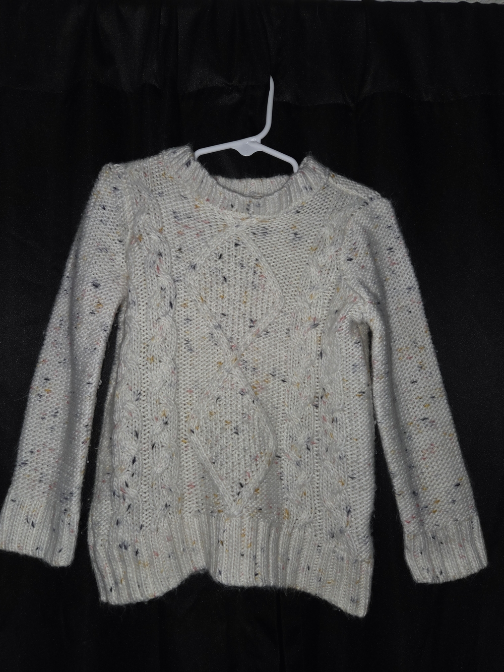 OshKosh B'gosh Cream Speckled Cable Knit Sweater